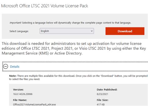 Overview of volume activation of Office .
